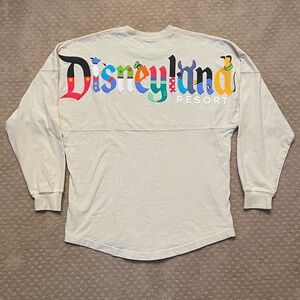 NWT New 2024 Disney Disneyland Character Letters Beige Spirit Jersey Adult SMALL